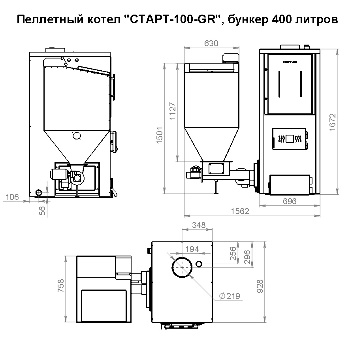 Пеллетный котел СТАРТ-100-GR
